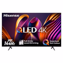Hisense TV QLED 144Hz 85" 4K Ultra HD 85E7NQ PRO, 2,16 m (85"), 3840 x 2160 Pixel, QLED, Smart TV, Wi-Fi, Nero