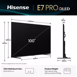 Hisense Smart TV QLED 100" 4K 100E7Q PRO - Vista aggiuntiva 2