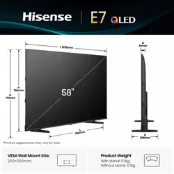 Hisense 58E7Q - Vista aggiuntiva 2