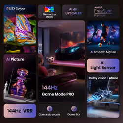 Hisense E7Q PRO 43E7Q PRO 109,2 cm (43") 4K Ultra HD Smart TV Wi-Fi Nero - Vista aggiuntiva 3