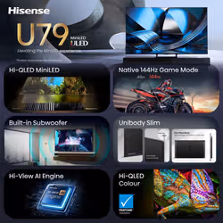 Hisense 85U79SE TV 2,16 m (85") 4K Ultra HD Smart TV Wi-Fi Nero - Vista aggiuntiva 2
