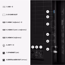 Hisense 85U79SE TV 2,16 m (85") 4K Ultra HD Smart TV Wi-Fi Nero - Vista aggiuntiva 8
