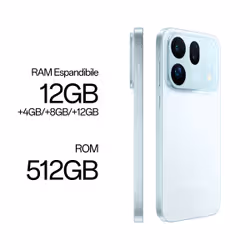 OPPO Find X10 5G AI Smartphone, Tripla Fotocamera 200+200+50MP, Selfie 50MP, Display 6.59” 144HZ AMOLED 1.5K, 7150mAh, RAM 12GB(Esp4GB/8GB/12GB)+ROM 512GB, [Versione Italia], Glacer Blue - Vista aggiuntiva 6