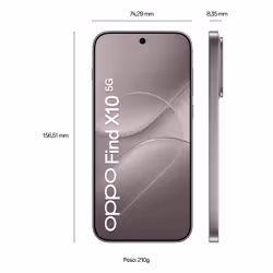 OPPO Find X10 5G AI Smartphone, Tripla Fotocamera 200+200+50MP, Selfie 50MP, Display 6.59” 144HZ AMOLED 1.5K, 7150mAh, RAM 12GB(Esp4GB/8GB/12GB)+ROM 256GB, [Versione Italia], Mist Grey - Vista aggiuntiva 7