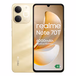 realme Note 631011009973 smartphone 17,1 cm (6.74") Doppia SIM Android 15 4G USB tipo-C 4 GB 128 GB 6000 mAh Oro - Vista aggiuntiva 2