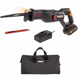Descrizione WORX WX516 - Sega a sciabola a batteria da 20 V, motore senza spazzole, con batteria PowerShare da 4000 mAh e car ...