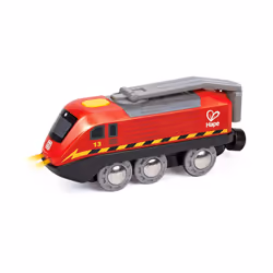 Hape CRANK-POWERED TRAIN, Treno, 3 anno/i, Legno, Rosso