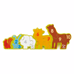 Hape Numbers & Farm Animals Puzzle con formine 10 pz Animali - Vista aggiuntiva 5