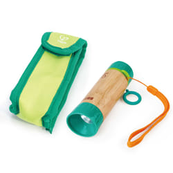 Hape Hand-Powered Flashlight Bamboo, Verde Torcia a mano