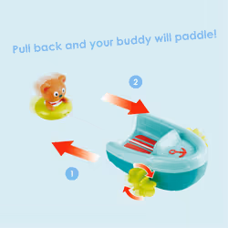 Hape Tubing Pull-back Boat Barca per vasca Multicolore - Vista aggiuntiva 4