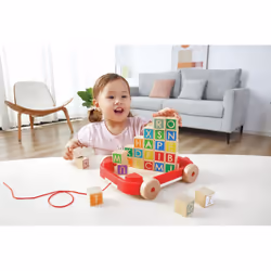Hape blocchi di lettere nel carro trainabile 1 St