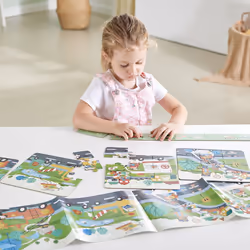 Hape E1639 puzzle Puzzle a blocchi 71 pz Bambini