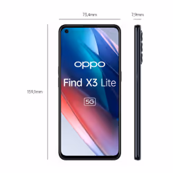 OPPO Find X3 Lite 5G, Qualcomm 765G, Display 6.43'' FHD+AMOLED, RAM 8 GB ESPANDIBILE FINO A 13GB+ROM 128GB,, Dual Sim, Colore Starry Black - Vista aggiuntiva 6