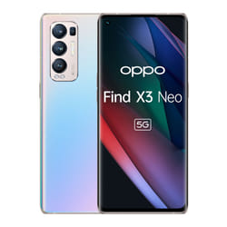 OPPO Find X3 Neo Smartphone 5G, Qualcomm865, Display 6.55''FHD+AMOLED, 4 Fotocamere 50MP, RAM 12GB ESPANDIBILE FINO A 19GB+ROM 256GB, 4500mAh, WiFi 6, Dual Sim, [Versione Italiana], Colore Galactic Silver