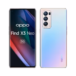 OPPO Find X3 Neo Smartphone 5G, Qualcomm865, Display 6.55''FHD+AMOLED, 4 Fotocamere 50MP, RAM 12GB ESPANDIBILE FINO A 19GB+ROM 256GB, 4500mAh, WiFi 6, Dual Sim, [Versione Italiana], Colore Galactic Silver