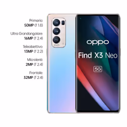 OPPO Find X3 Neo 5G, Qualcomm865, Display 6.55''FHD+AMOLED, 4 Fotocamere 50MP, RAM 12GB ESPANDIBILE FINO A 19GB+ROM 256GB, 4500mAh, WiFi 6, Dual Sim, [Versione Italiana], Colore Galactic Silver - Vista aggiuntiva 4