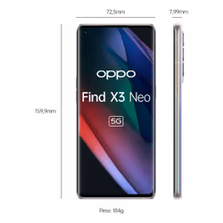 OPPO Find X3 Neo 5G, Qualcomm865, Display 6.55''FHD+AMOLED, 4 Fotocamere 50MP, RAM 12GB ESPANDIBILE FINO A 19GB+ROM 256GB, 4500mAh, WiFi 6, Dual Sim, [Versione Italiana], Colore Galactic Silver - Vista aggiuntiva 6
