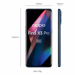 OPPO Find X3 Pro 5G, Qualcomm 888, Display 6.7''QHD+AMOLED 120Hz, RAM 12GB+ROM 256GB, Colore Blue - Vista aggiuntiva 7