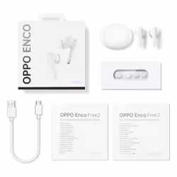 OPPO Enco Free 2 W52 Auricolari True Wireless Bianchi, Bluetooth 5.2, Cancellazione del rumore, Padiglione In-Ear, Dynaudio Quality Sound, [Versione Italiana], Colore White