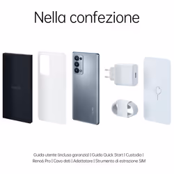 OPPO Reno 5G, Qualcomm 870, Display 6.55" FHD+ AMOLED 90Hz, Quadrupla fotocamera 50+16+13+2MP & AI Highlight Video 2.0, RAM 12GB ESPANDIBILE FINO A 19GB+ROM 256GB, & SuperVOOC 2.0 65W, WiFi 6, Lunar Grey - Vista aggiuntiva 8
