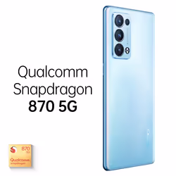 OPPO Reno 5G, Qualcomm 870, Display 6.55" FHD+ AMOLED 90Hz, Quadrupla fotocamera 50+16+13+2MP & AI Highlight Video 2.0, RAM 12GB ESPANDIBILE FINO A 19GB+ROM 256GB, & SuperVOOC 2.0 65W, WiFi 6, Arctic Blue - Vista aggiuntiva 5