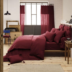 Housse De Rêve Lie De Vin copripiumone Bordeaux Cotone 240 x 260 cm