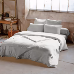 Housse De Rêve Nuage copripiumone Grigio Cotone 240 x 260 cm