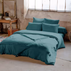 Housse De Rêve Canard copripiumone Blu Cotone 240 x 260 cm