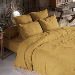 Housse De Rêve Safran copripiumone Giallo Cotone 220 x 240 cm