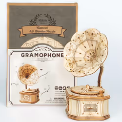 ROBOTIME Gramophone Puzzle 3D 122 pz MUSICA - Vista aggiuntiva 2