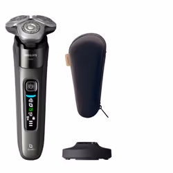 Philips i9000 X9002 Rasoio elettrico Wet & Dry con SkinIQ, Rotazione, Grigio, SkinIQ, Acciaio inox, Android, iOS, Batteria