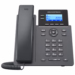 Grandstream Networks GRP2602G, IP Phone, Nero, Cornetta cablata, 2 linee, LCD, 6,12 cm (2.41")