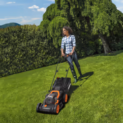 WORX WG779E tagliaerba Tagliaerba a spinta Batteria Nero, Arancione - Vista aggiuntiva 4