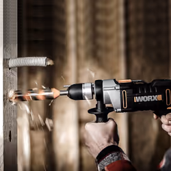 WORX WX318 trapano 3000 Giri/min Senza chiave 2,4 kg Nero, Ocra - Vista aggiuntiva 5