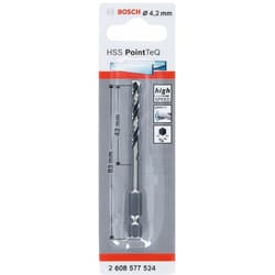 Bosch - Professional PointTeQ Punta per trapano esagonale per metallo, diametro 4.2 mm, lunghezza 43 mm, lunghezza totale 83 mm, accessori per