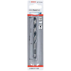 Bosch - Professional PointTeQ Punta per trapano esagonale per metallo, diametro 7.5 mm, lunghezza 69 mm, lunghezza totale 109 mm, accessorio per