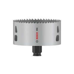 Bosch - 1x Crown Saw pro Multi Material Power Change Plus (per legno tenero, cartongesso, ø 98 mm, Accessori professionali per foratura)