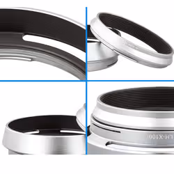 JJC LH-JX100 SILVER paraluce 4,9 cm Rotondo Argento - Vista aggiuntiva 2