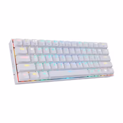 REDRAGON K530 RGB, Con cavo e senza cavo, USB + Bluetooth, Interruttore a chiave meccanica, QWERTY, LED RGB, Bianco