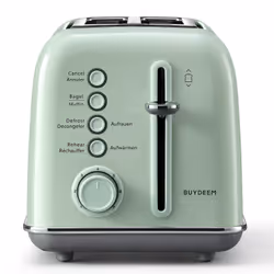 Buydeem Dt620 Tostapane Verde, 2 fetta/e, Verde, Acciaio inox, 900 W, 120 V, 60 Hz