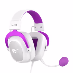 Havit 6950676214154 cuffia e auricolare Cuffie Cablato A Padiglione Gaming Viola, Bianco - Vista aggiuntiva 2