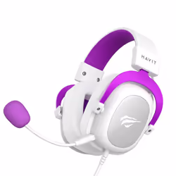 Havit 6950676214154 cuffia e auricolare Cuffie Cablato A Padiglione Gaming Viola, Bianco - Vista aggiuntiva 5