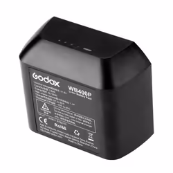 Godox WB400P, Ioni di Litio, 2600 mAh, 21,6 V, 56,16 Wh