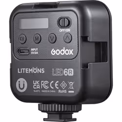 Godox LED6R flash per fotocamera Flash per videocamera Nero - Vista aggiuntiva 4