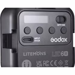 Godox LED6R flash per fotocamera Flash per videocamera Nero - Vista aggiuntiva 5
