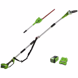 Greenworks - Potatore a batteria da 40 V e tagliasiepi a lunga portata 2 in 1 con batteria da 2 Ah e caricabatterie. Semplifi ...