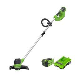 Greenworks - 40V Tagliabordi a Batteria per Giardini Medi, Altezza Regolabile, Ampiezza di Taglio 30cm, Filo di Nylon da 1,65mm con Autofeed,