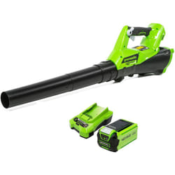 Greenworks - G40ABK2 Souffleur à Batterie Axial de Feuilles Mortes Sans Fil, avec Régulateur de Vitesse, 177 km/h, 11,05 m³/min, Batterie 40V 2Ah et