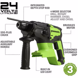 Greenworks 3803007 martello perforatore Senza chiave - Vista aggiuntiva 5