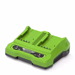 Greenworks 24V adowarka 2A dual slot G24X2UC2 - 2931907, Caricatore per batteria, Greenworks, Verde, AC, Ioni di Litio, 24 V
